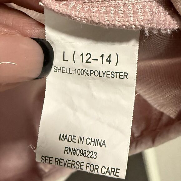 Magellan Outdoors Girls Pink Full Zip Fleece Jacket Size L (12–14) Cozy Sherpa - Picture 4 of 4